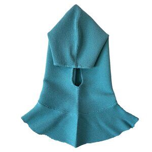 BLUE RIBBED HOOD SNOOD BALACLAVA LIVE THE PROCESS